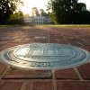 view of the Centre College seal located in front of Old Centre