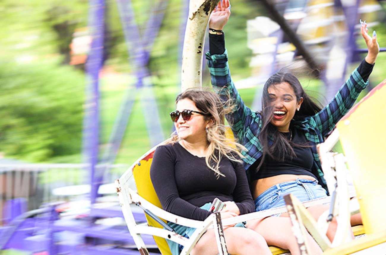 Students enjoying Spring carnival