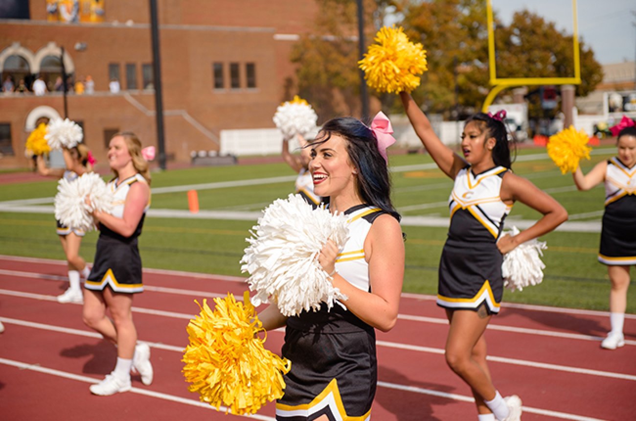 Go Colonels! Centre Football Cheerleaders