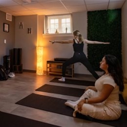 students practicing yoga &amp; meditation