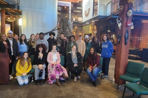 Kiyona Brewster's students pose together at Roots 101 African American Museum