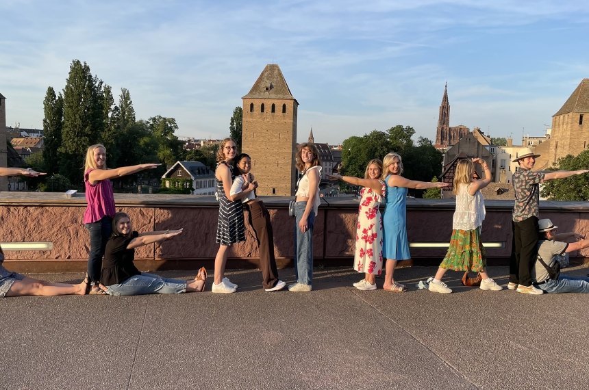 Students in the summer study abroad course "Economics of Tourism" studied and visited sites around Strasbourg, France.