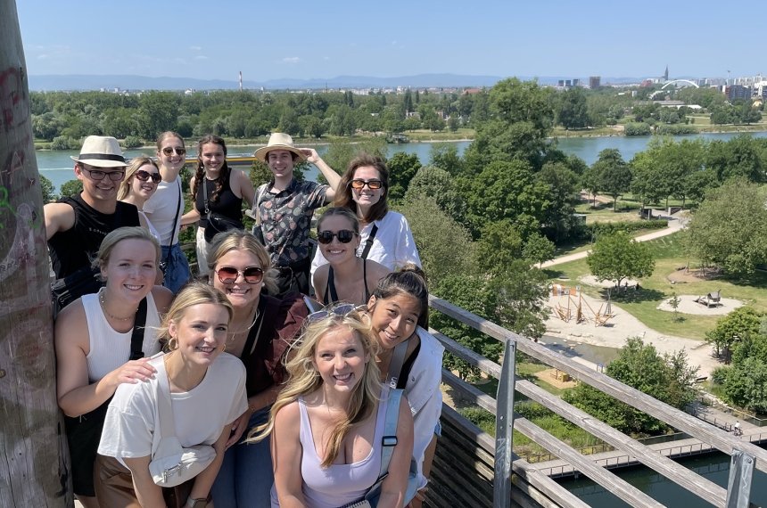 Students in the summer study abroad course "Economics of Tourism" studied and visited sites around Strasbourg, France.