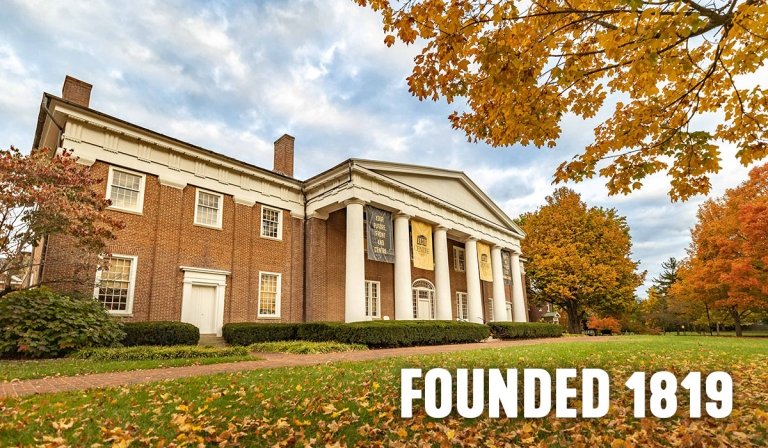 Founded 1819 titled fall photo of Old Centre