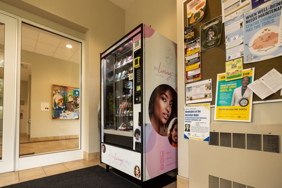 A "You've Got Curls" vending machine was installed at the Campus Center on Thursday, Sept. 26, 2024.