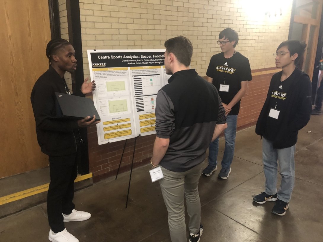 Centre sports analytics students present at conference