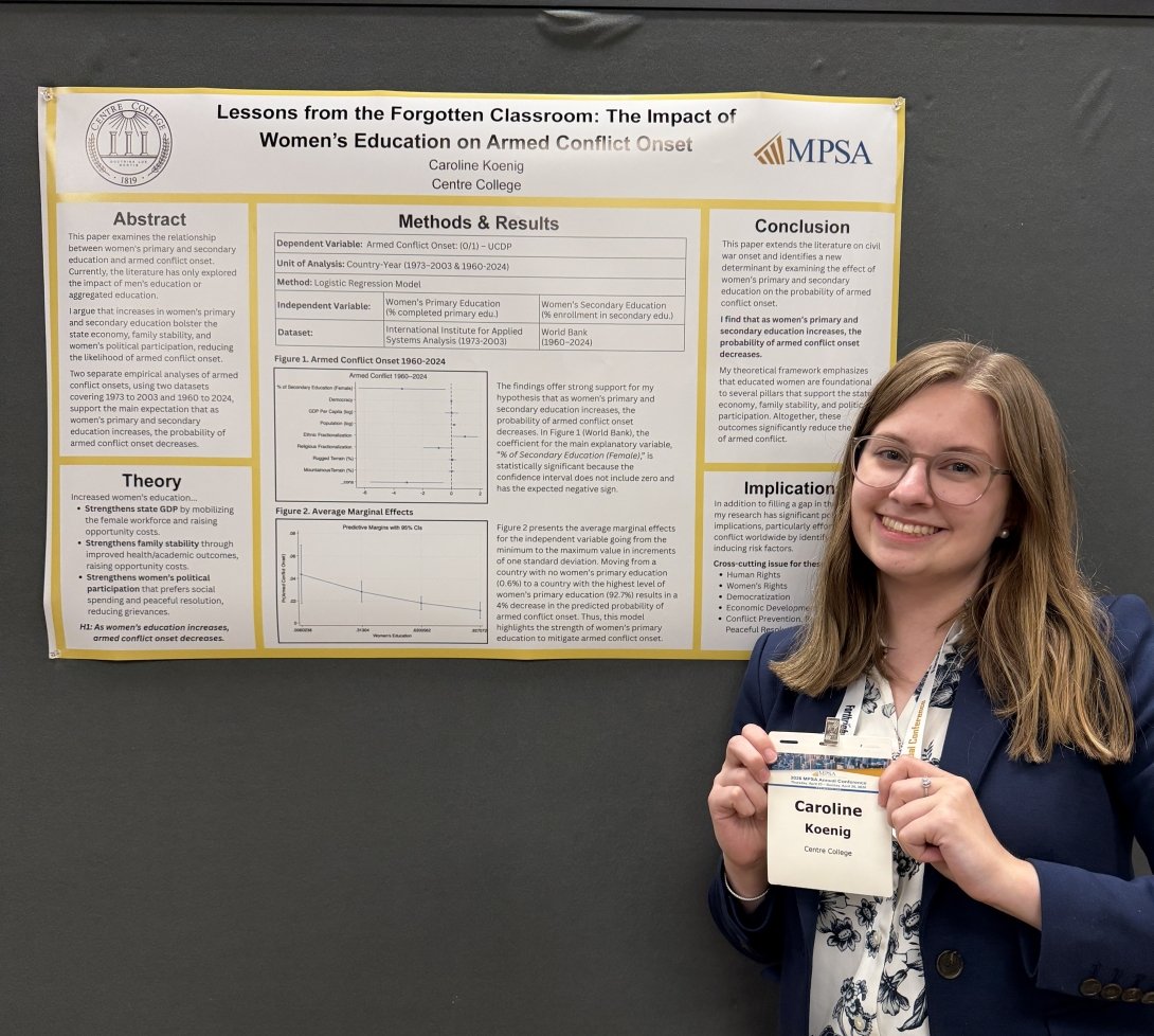 Caroline Koenig presenting at the Midwest Political Science Association Annual Meeting in Chicago.